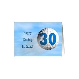  Age 30, Golfing birthday card. Card Toys & Games