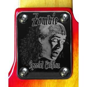  Zombie Invasion Chrome Engraved Neck Plate: Musical 