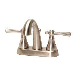 WaterRidge Evelyn 2 handle Centerset Brushed Nickel Bathroom Faucet 