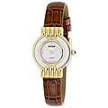 Pedre Womens Two tone Brown Leather Strap Watch 