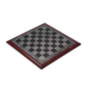  16 Black Painted Medieval Times Style Chess Board 