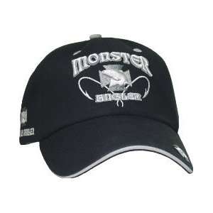 Monster Angler Fishing Hat   Black: Sports & Outdoors