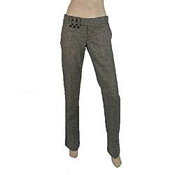 Fornarina Womens Highlighted Grey Wool Pants  Overstock