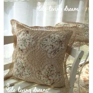  Handmade crochet/patchwork Flowers cushion cover Patio 