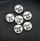 JJBZ SET OF 10 MAN IN THE MOON PEWTER SPACER BEADS