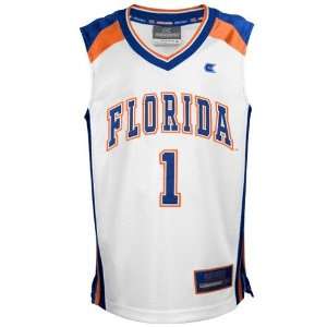 Florida Gators #1 Youth White Rebound Basketball Jersey  