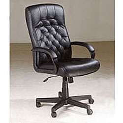 Ysela Office Leather Pintucked Executive Chair  Overstock