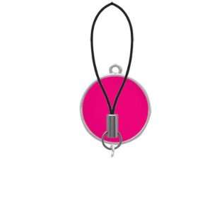    1 Hot Pink Enamel Disc   Cell Phone Charm [Jewelry]: Jewelry