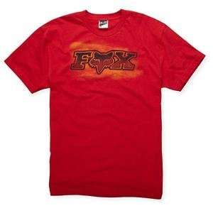  Fox Racing Podium T Shirt   X Large/Red Automotive