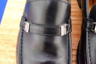 650 SALVATORE FERRAGAMO Black Gancini Bit Loafers Shoes 10 D  