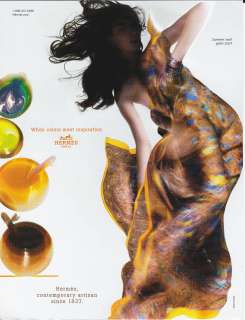 2011 HERMES SUMMER TWILL GIANT SCARF Magazine Print Ad  
