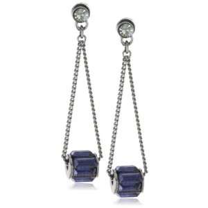   New York Urban Baguette Blue Baguette Barrel Linear Earring Jewelry
