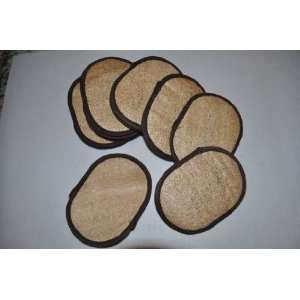  Exfoliating Loofah Pads w/ Brown Trim   Pack of 12 Beauty