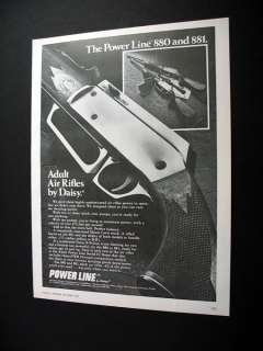 Daisy Power Line 880 881 Air Rifles gun 1974 print Ad  