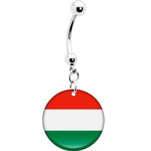 Hungary Flag Belly Ring