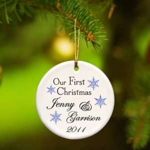   Baby Keepsake: Our First Christmas Personalized Ornament Style 6: Baby
