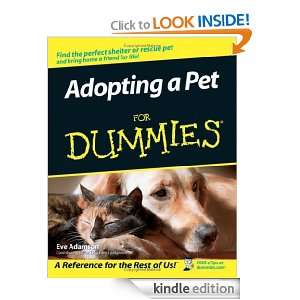 Adopting a Pet For Dummies Eve Adamson  Kindle Store
