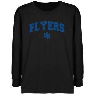  NCAA Dayton Flyers Youth Black Logo Arch T shirt Sports 