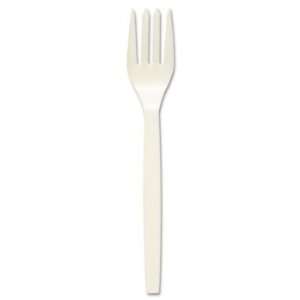  Eco Products EPS002   Plant Starch Fork, Cream, 1000 