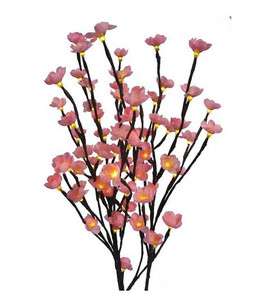31.8 Pink Cherry Blossom LED Branch Light Lamp w/ 3 Branches  
