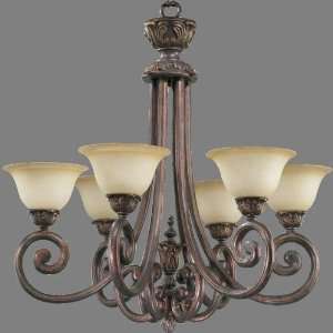   8049 6 53 Traditional Oxidized Copper Chandelier