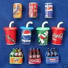 10 VARIETY OF SOFT DRINK FRIDGE MAGNETS   S15A  