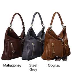 Sorial Large Top zip Leather Hobo Bag  