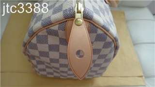 2010 Used 1X BOX Louis Vuitton Damier Azur Speedy 30 Handheld Bag $790 