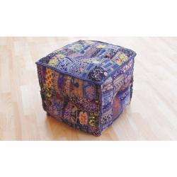 Handmade Casual Living Indian Square Ottoman Pouf  