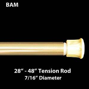 Gold/Brass Tension Curtain Rods 28 48  
