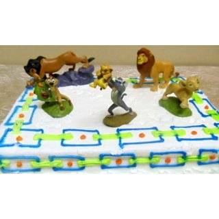 Adorable, Hard to Find Lion King 5 Piece Birthday Cake Topper 