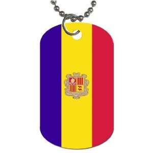 Andorra Flag Dog Tag