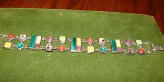 Designer Liz Claiborne Multi color stone Chic bracelet  
