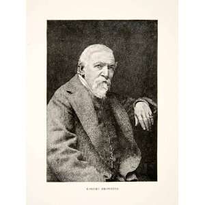  1901 Print Robert Browning Victorian Era Poet England 