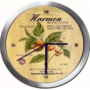    HARMON 14 Inch Coffee Metal Clock Quartz Movement