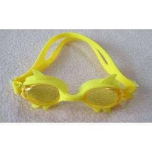 Kids Fins shaped Anti fog Swimming Goggle (Pink/Purple/Yellow/Yellow 