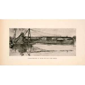 1903 Halftone Print Mediterranean Steam Dredge Suez Canal Egypt River 