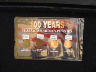 100 Years Classic American Pennies 1901 Indian Head to 2009 D UNC 