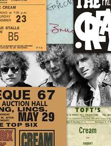 Cream Clapton Memorabilia Poster Tickets & Autographs  