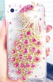   Peacock Crystal Clear Hard Back Cover Case for iPhone 4 4s A019  