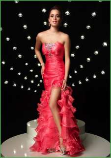 Red Mermaid Strapless Formal Prom Evening Dress*Custom /colour free 