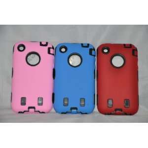  Body Armor for iPhone 3G / 3GS 3pc LOT Red,BLue,Pink 
