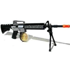 Toy Gun Electronic Bi Pod Army Rifle With Drum Magazine  