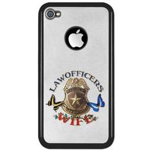   4S Clear Case Black Law Officers Police Officers Wife with Butterflies