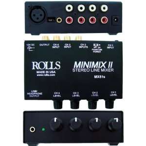  MX51s   Mini Mix 2 Line Mixer Musical Instruments