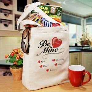  Be Mine Personalized Canvas Tote Bag: Everything Else