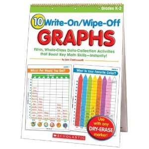  Write On/Wipe Off Graph Charts Toys & Games
