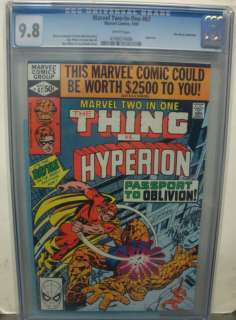 MARVEL TWO IN ONE #67 cgc 9.8 THE THING & HYPERION DRC  