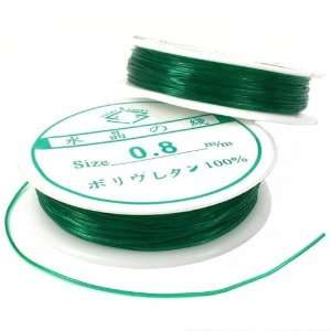  2 Green Stretch Elastic Beading String Cord 0.8mm 65Ft 