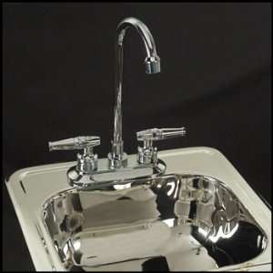  Polished Stainless Steel Bar Sink & Chrome Faucet Set 
